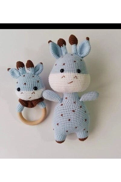 Er Loom amigurumi sevimli zürafa çıngırak