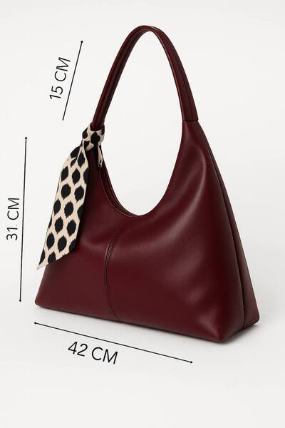 ESTUTE Kadın Fular HEDİYELİ ASTARLI büyük boy omuz Tote çanta geniş hacim