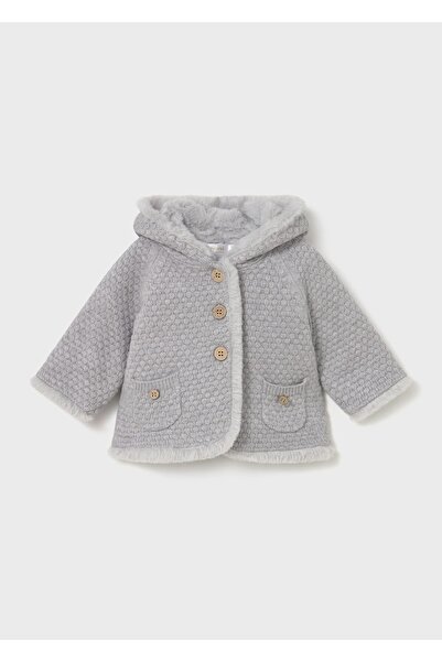 MAYORAL Baby Girl Fur Knitted Jacket Gray 2333