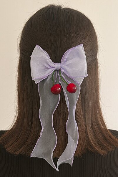 TAKIŞTIR Purple Color Cherry Figured Ribbon Vending Machine Buckle