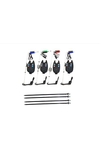 prokarpfishing Set 4 avertizori pescuit cu 4 swingere cu led si 4 suporti