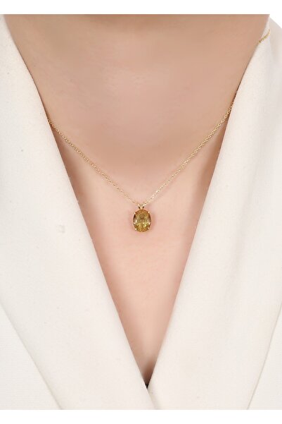 LİNOVE JEWELLERY Oval Zultanit Gümüş Kolye, 925 Ayar Gümüş Zultanit Kolye, Renk Değiştiren Kolye, Zultanit Kolye