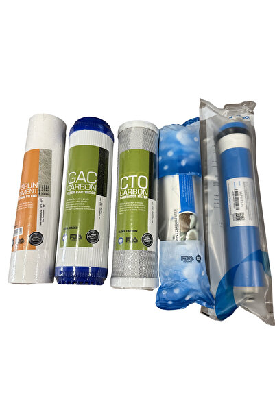 aquatürk Vela Aquaturk Açık Kasa Ters Osmoz Evsel Arıtma Orjinal 5'li Filtre ...