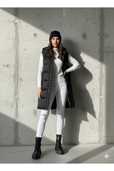 Ceylen Дамска надуваема дълга жилетка
