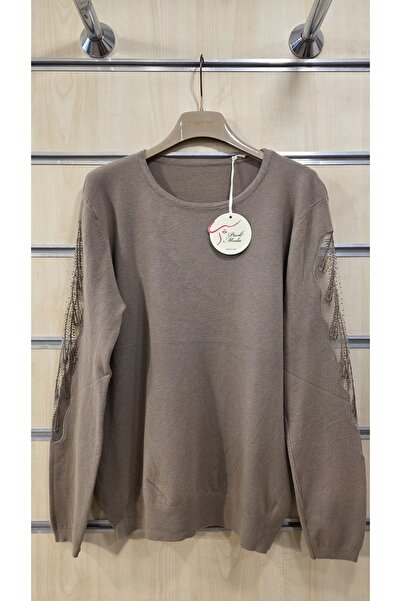 Park Moda Tricotaj Pulover Maneca cu dantela