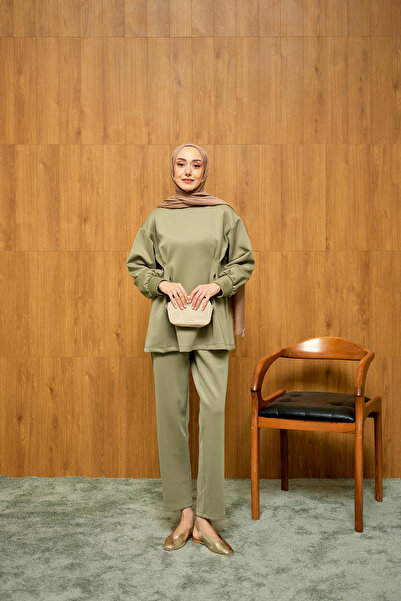 LOCCO Kadın Önden Pileli Takım Yeşil