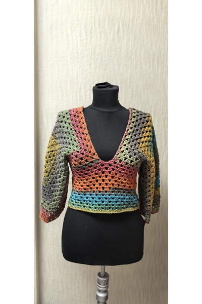 bymila سترة محبوكة يدويًا