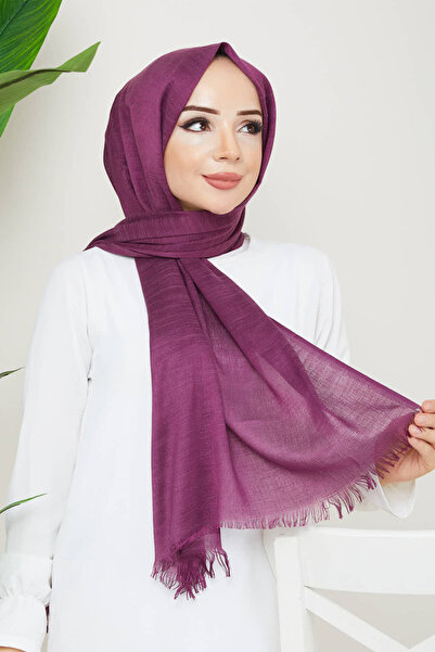 Feiza Collection Pamuklu Soft Mürdüm Şal