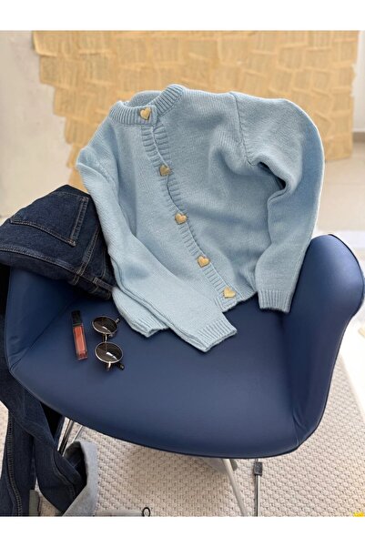 fyla boutique Heart Buttoned Knitwear Cardigan