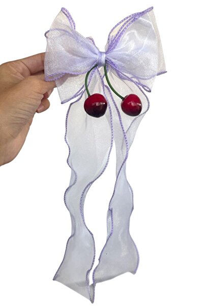 TAKIŞTIR Purple Color Cherry Figured Ribbon Vending Machine Buckle