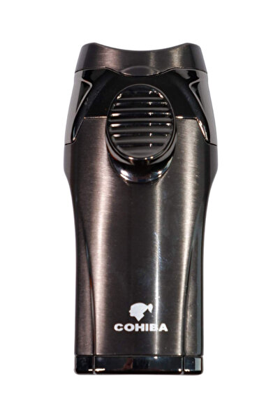 COHİBA Çift Torch Pürmüz Gunmetal Puro Çakmağı