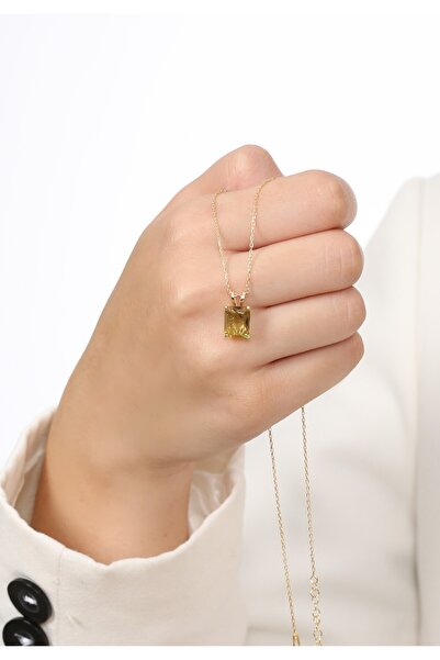 LİNOVE JEWELLERY Baget Zultanit Gümüş Kolye 925 Ayar Gümüş Zultanit Kolye, Gü...