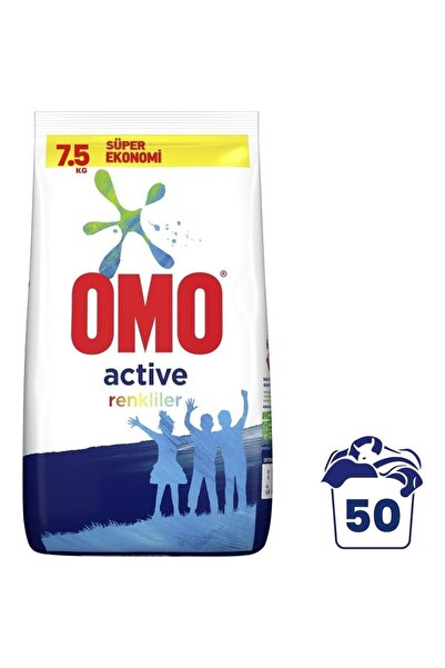 Omo Matik 7.5 Kg Active Renkliler tüm çamaşırlar için