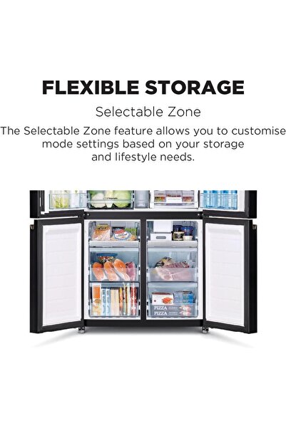 HITACHI French Door Bottom Load 720 Litres Refrigerator Black RWB720UK04GBK