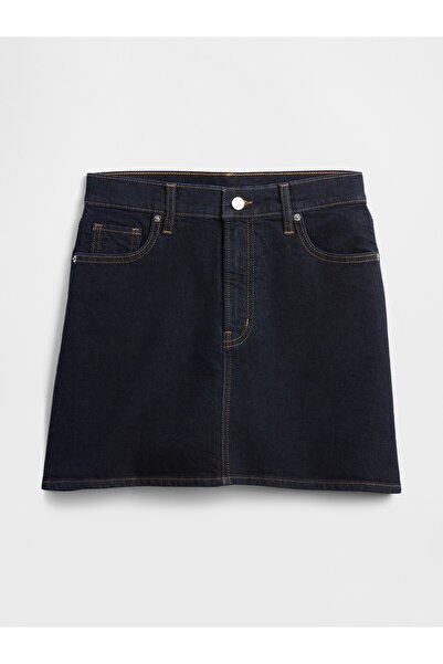 GAP Kadın Lacivert Denim Mini Etek