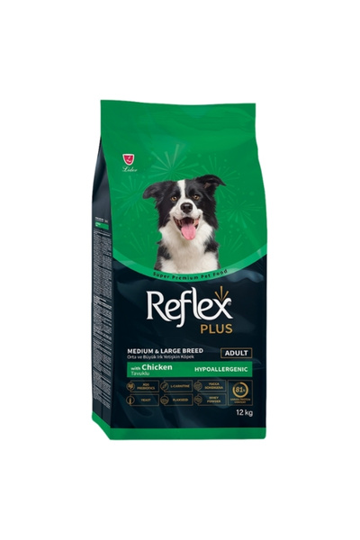 Reflex Plus Adult Hypoallergenic Orta ve Büyük Irk Tavuklu Yetişkin Köpek Maması 12 Kg