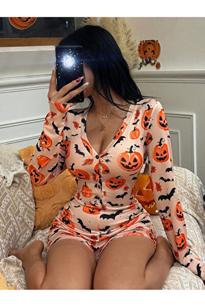 the DIFFerent Halloween Long Sleeve Shorts Jumpsuit Pajamas