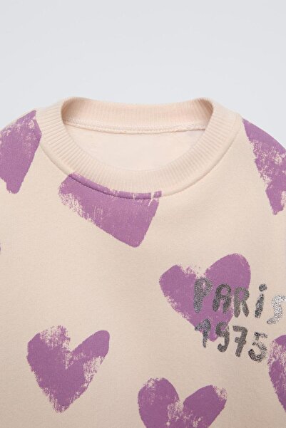 GAist Kids Baby Kız Çocuk Renkli Kalp Baskılı Taytlı Alt-Üst Takım