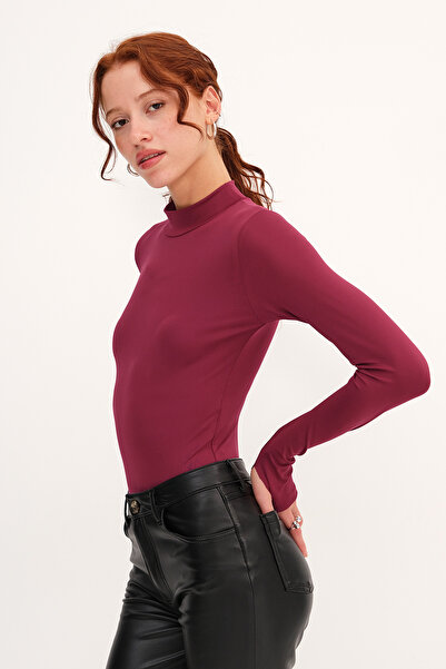 Addax Dik Yaka Uzun Kollu Bodysuit Z2210