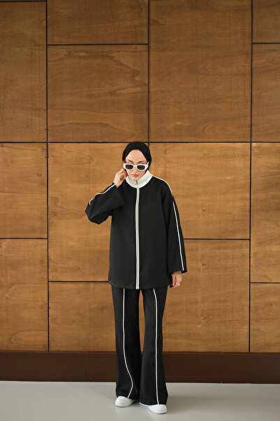 LOCCO Set dublu cu mâneci raglan pentru femei, negru