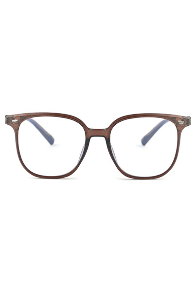 Angel Eyes Blue Light Protection Brown Frame Clear Lens Computer Glasses