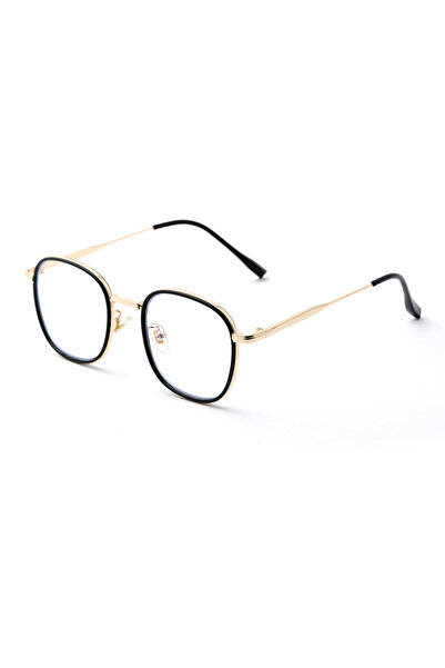 Angel Eyes Metal Gold Black Framed Blue Light Protection Computer Glasses