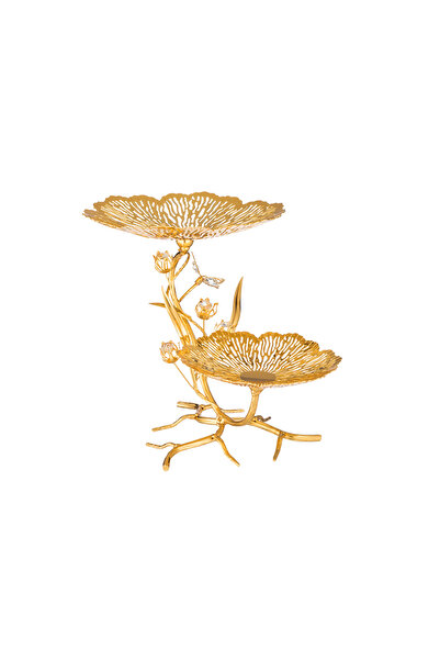 Dania Luxury metal serving stand with a botanical design - a touch of elegance to your table
