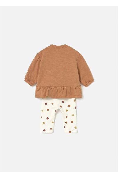 MAYORAL Baby Girl 4-Piece Top and Bottom Set Cinnamon 2710