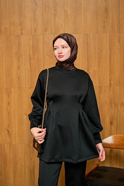 LOCCO Women's Front Pleated Suit Black