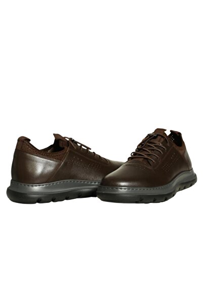 Platin Brown Leather Men's Casual Shoes