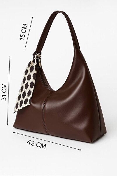 ESTUTE Women's Scarf-Lined Large Size Shoulder Tote Bag with Gift Lining, Lar...