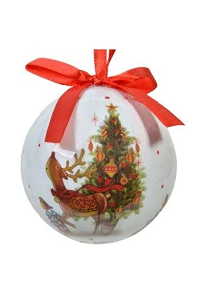 OEMN Christmas Tree Ornament Globe Deer 7.5 cm