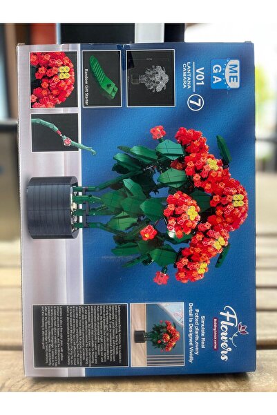 MeAyy MEGA Flower Blok Lantana (Çalı Minesi) 1615 Parça Dekoratif Yapı Seti
