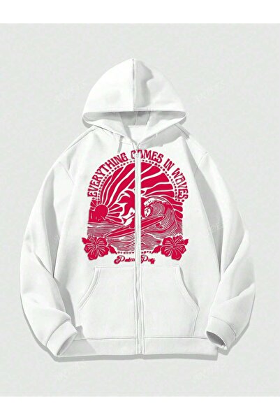 bellanova سترة بغطاء للرأس للجنسين بسحاب - مطبوعة14