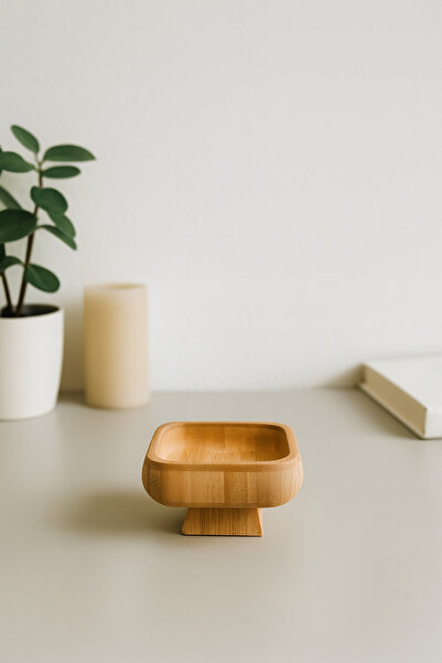 YzHome 2-Piece Bamboo Single Serving Bowl, Treat Bowl, Coffee Side Bowl, Turkish Delight Bowl