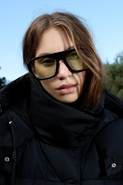 Bershka Kapüşonlu uzun şişme mont