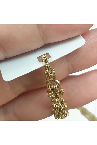 XUPING JEWELRY 14K Altın Rengi Zirkon Taşlı Zincir Model Vip Lux Bileklik