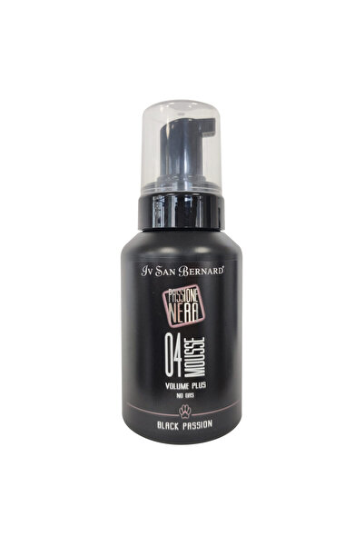 Iv San Bernard Mousse Black Passion Volum Plus 04, pentru caini si pisici, 250ml