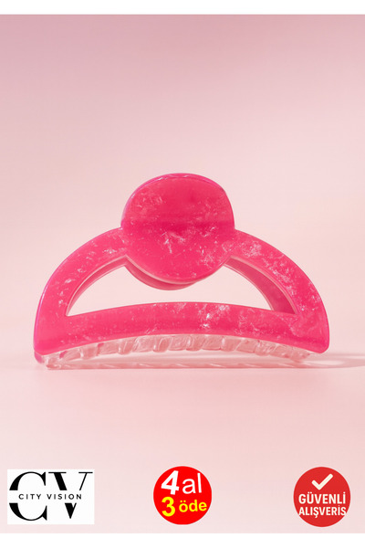 cityvision Agrafă de păr ovală cu sclipici roz, model acetat, 9 cm – elegantă și durabilă