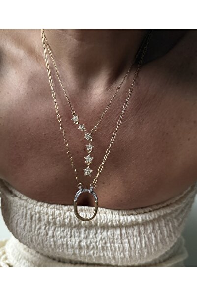 Rossetto Atelier قلادة لونا الذهبية المستوردة 002