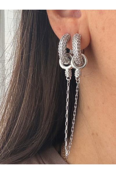 bijuxbymrv Bym Model Earrings Silver Color