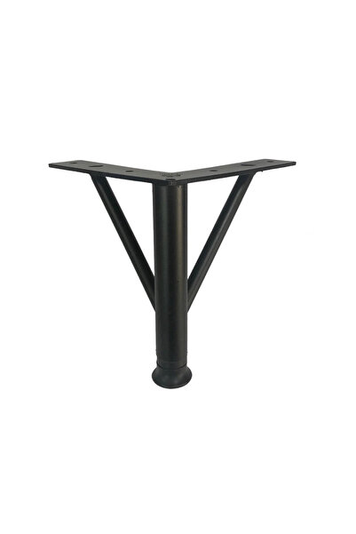 EYMEN YAPI Firkete Ayak Metal 25 cm Mat Siyah Mobilya Koltuk Ayağı