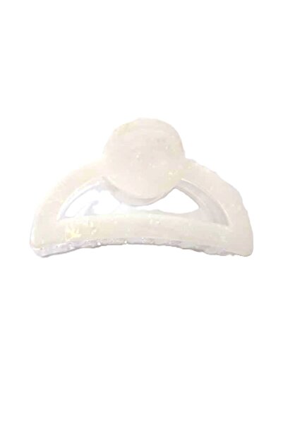 cityvision White Glitter Oval Model Acetate Hair Clip 9 cm – Stylish and Durable