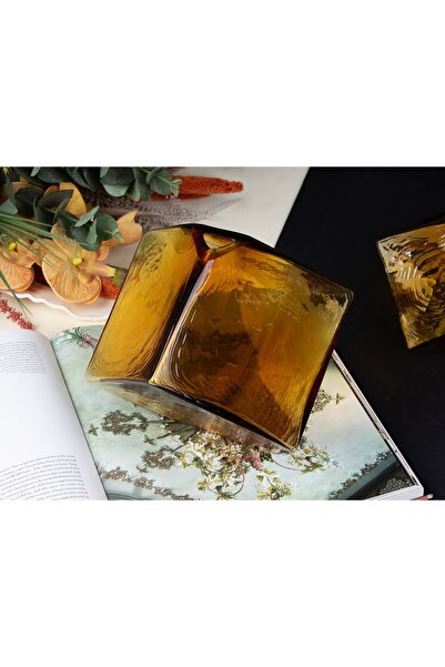 Sembol Velis Orange Glass Vase 21X21X20 cm