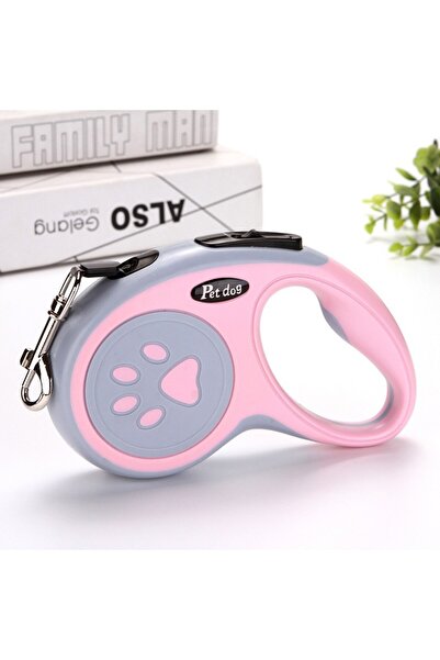 Duffa Otomatik Geri Çekilebilir Gezdirme Tasması Evcil Hayvan Pati Desenli Uzatma Tasma Şerit İpli Tasma