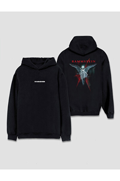 Darkia Rammstein Metal Grup Özel Tasarım Sırt Baskılı Kapşonlu Sweat Hoodie