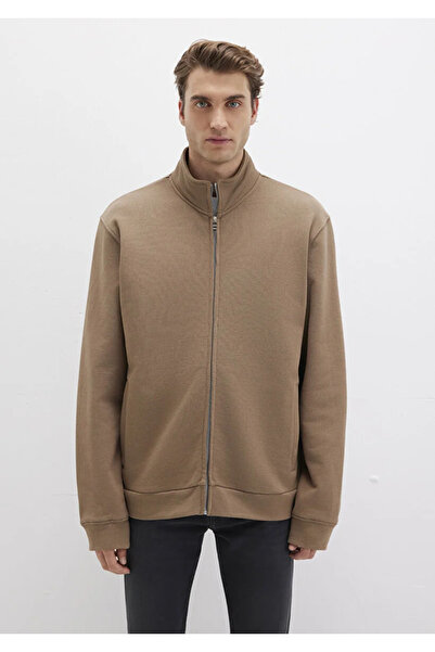 Mavi Erkek Taba M0s10377-70378 Fermuarlı Sweatshirt
