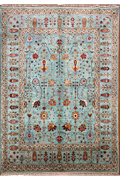 Afgan Halı El Dokuma Halı 100% Yün Elsanat Eserı ile Harıka Sultanı Desenlı