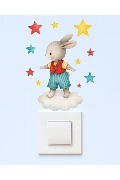 telaşe memuru Outlet Cover Sticker - Children's Baby Room Wall Sticker - Cute...