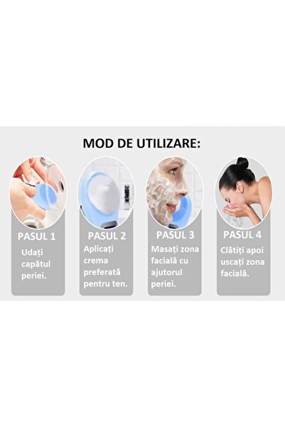 Vienapoli Electric Facial Cleaning Brush Vienapoli® with Ultrasonic Vibration, Blue